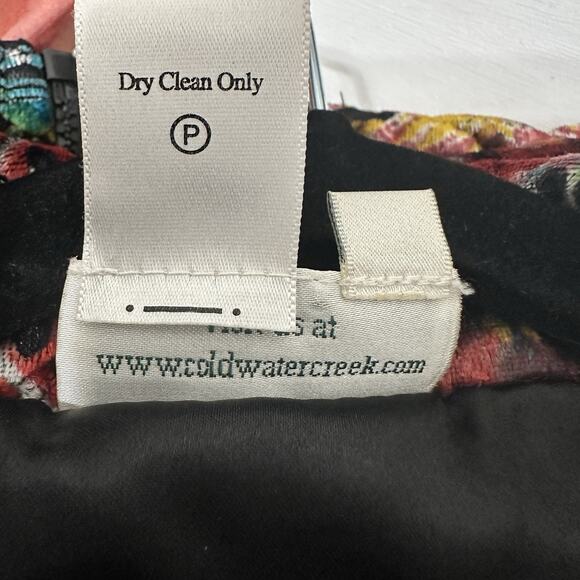 Coldwater Creek Vest Womens Medium Velvet Quilted Boho Art to Wear Zip Up - Picture 9 of 11